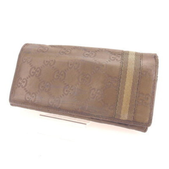 Gucci long Wallet zipper Guccissima Khaki Green - Picture 1 of 6